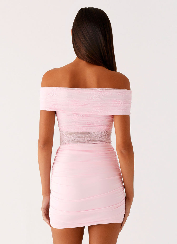 Either Way Off Shoulder Mini Dress - Baby Pink Baby Pink / US 18 Either Way Off Shoulder Mini Dress - Baby Pink Baby Pink / US 18