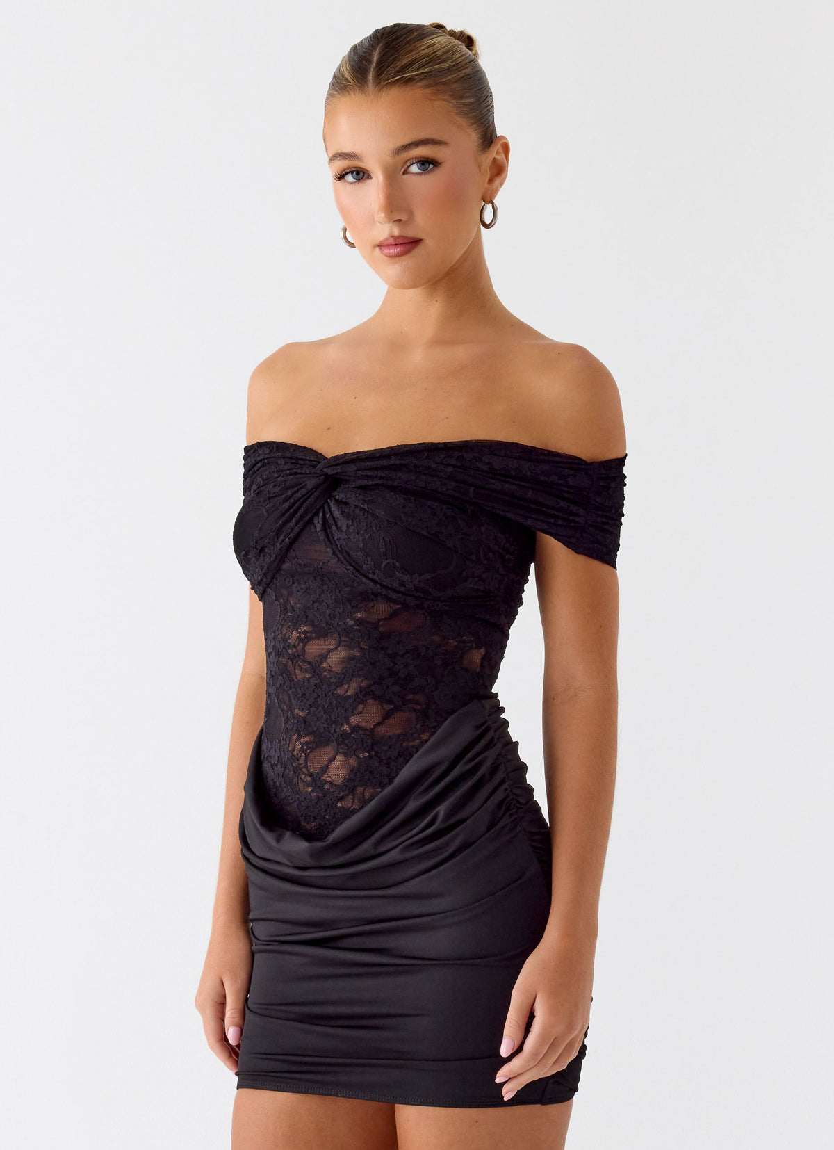 Either Way Off Shoulder Mini Dress