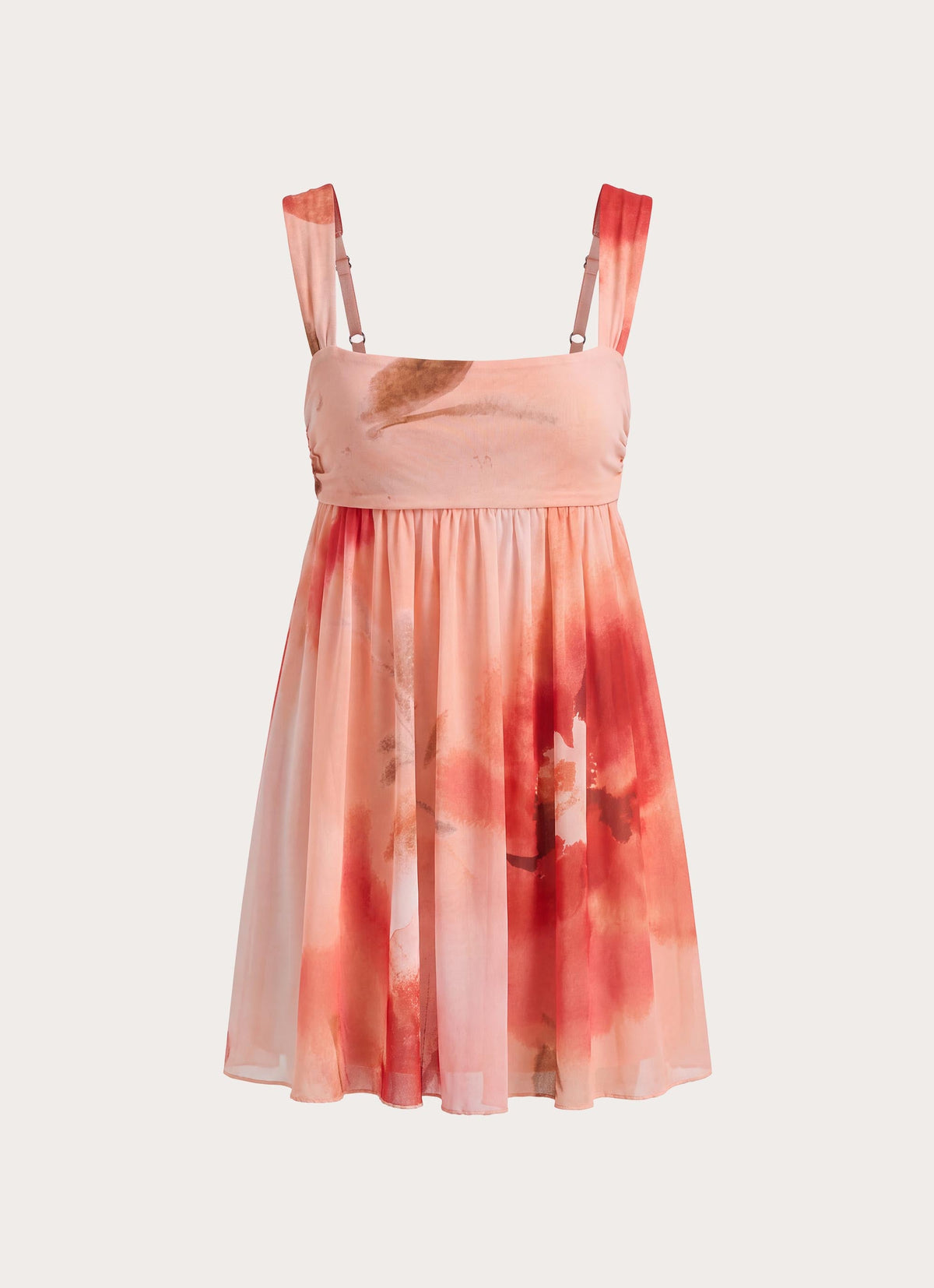Elaria Flora Mini Dress - Peachy Floral Print