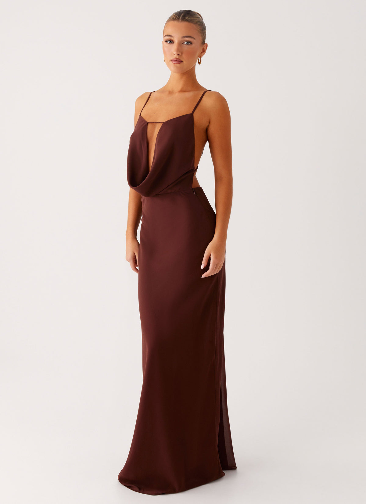 Elation Cowl Neck Maxi Dress