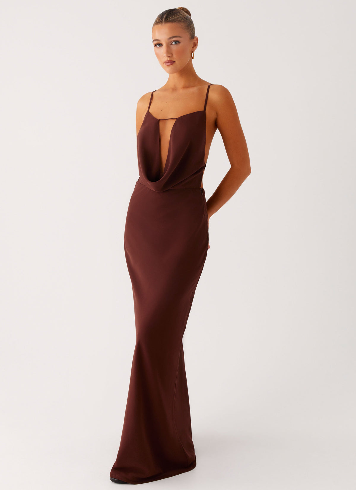 Elation Cowl Neck Maxi Dress