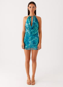 Ele Mini Dress Teal 1 Peppermayo