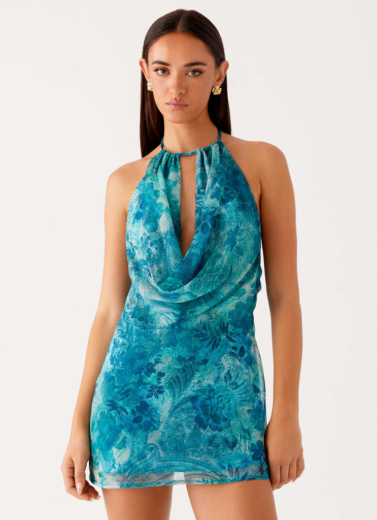 Ele Mini Dress Teal 4 Peppermayo