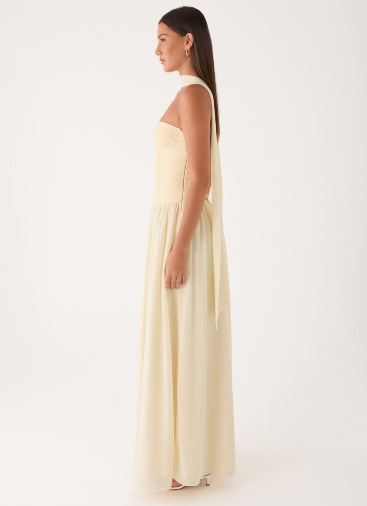 Elianah Scarf Maxi Dress - Yellow Yellow / US 6 Elianah Scarf Maxi Dress - Yellow Yellow / US 6