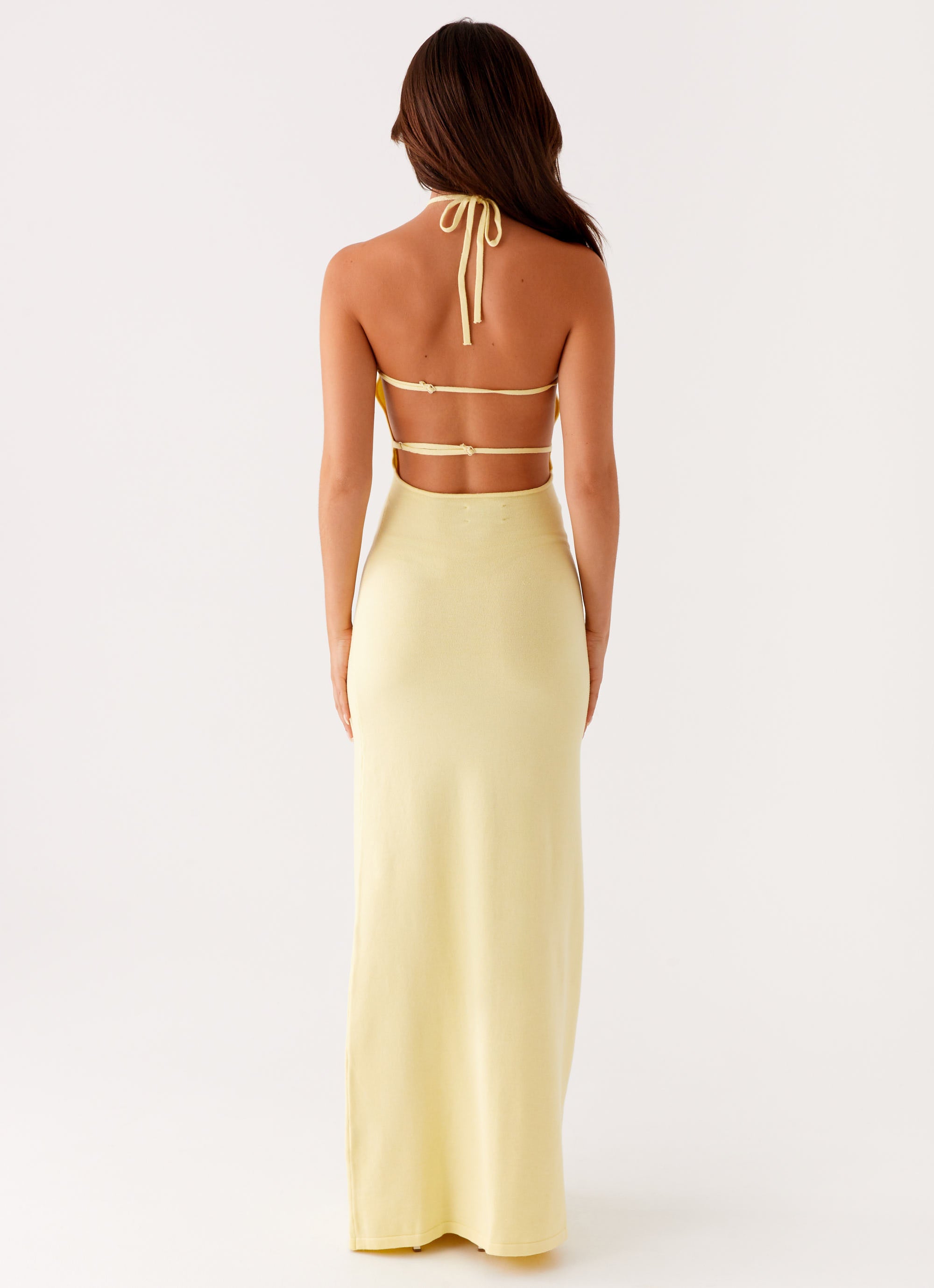 Elisha Knit Maxi Dress - Yellow Yellow / L-XL Elisha Knit Maxi Dress - Yellow Yellow / L-XL
