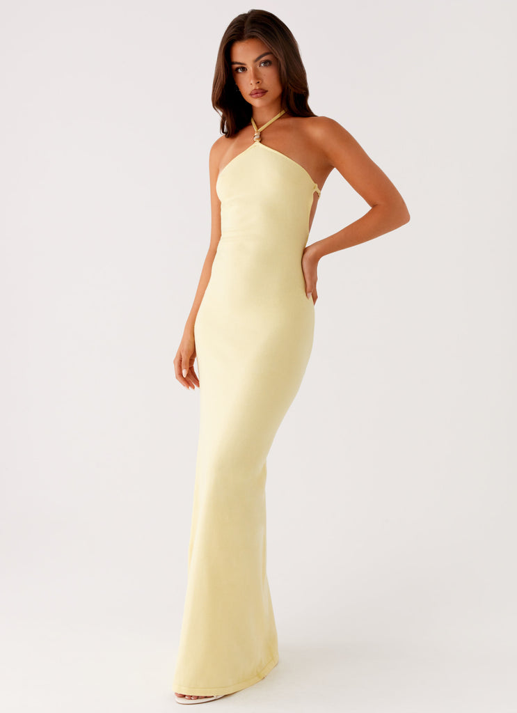 Elisha Knit Maxi Dress - Yellow Peppermayo US Elisha Knit Maxi Dress - Yellow Peppermayo US