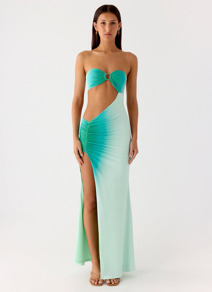 Ellisah Ombre Maxi Dress - Green Gradient Peppermayo US Ellisah Ombre Maxi Dress - Green Gradient Peppermayo US