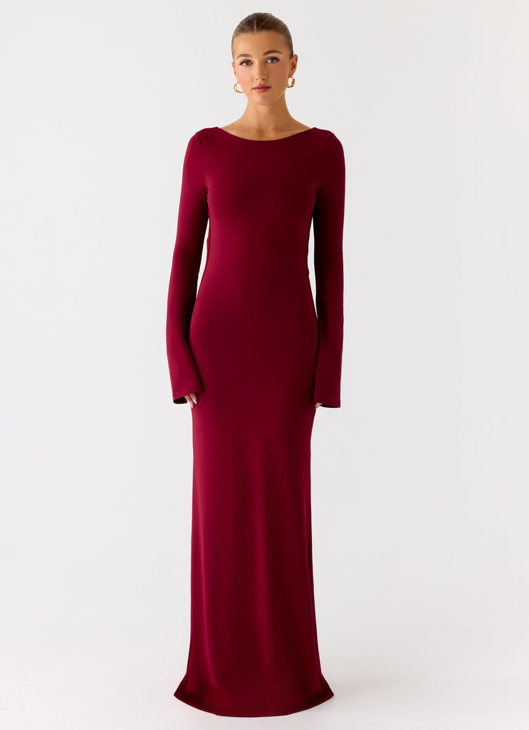 Elmont Long Sleeve Maxi Dress - Dark Cherry Dark Cherry / US 4 Elmont Long Sleeve Maxi Dress - Dark Cherry Dark Cherry / US 4