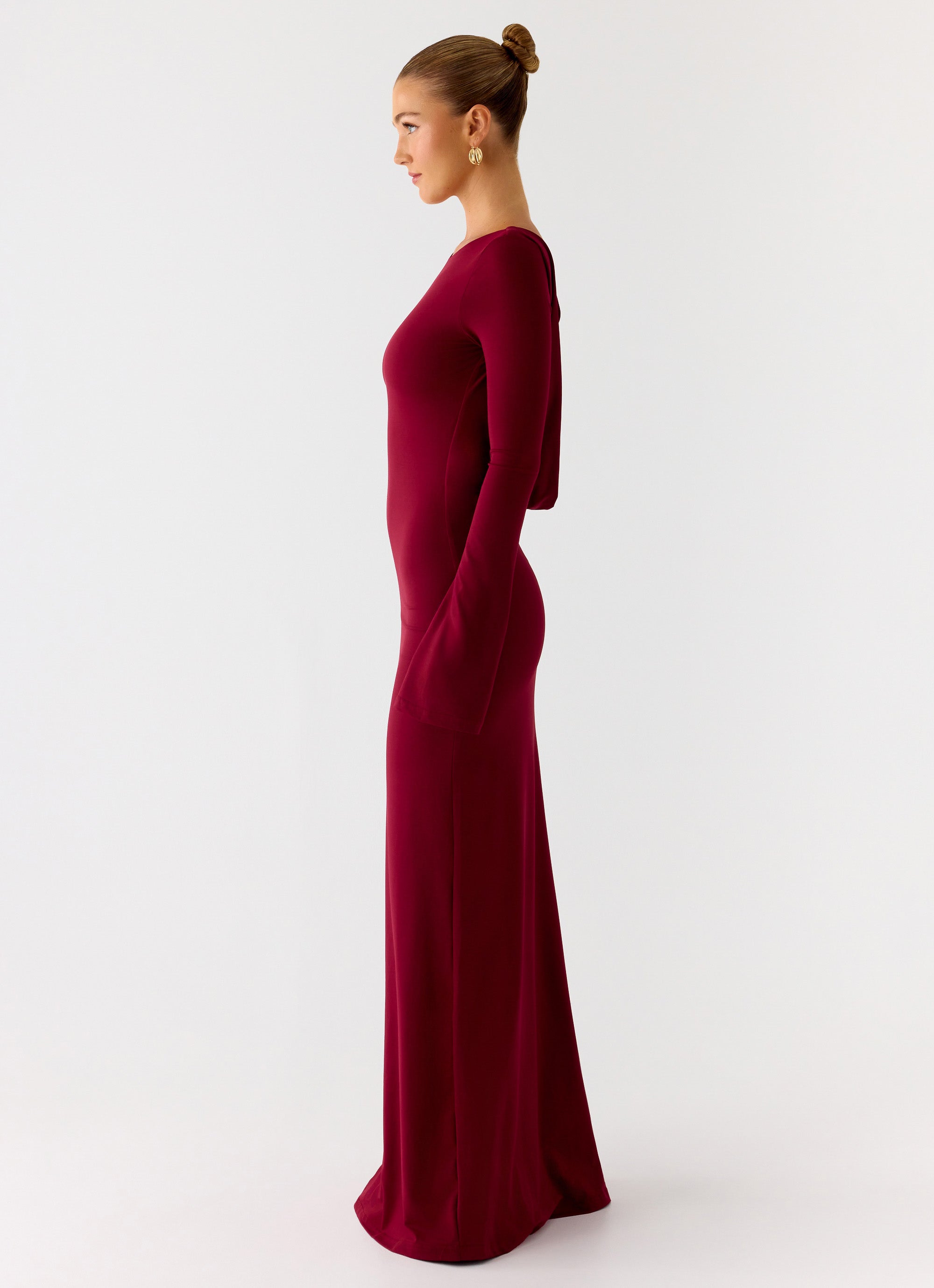 Elmont Long Sleeve Maxi Dress - Dark Cherry Dark Cherry / US 4 Elmont Long Sleeve Maxi Dress - Dark Cherry Dark Cherry / US 4
