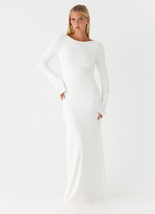 Elmont Long Sleeve Maxi Dress - White White / US 16 Elmont Long Sleeve Maxi Dress - White White / US 16