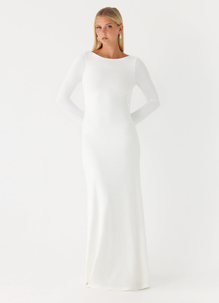 Elmont Long Sleeve Maxi Dress - White White / US 16 Elmont Long Sleeve Maxi Dress - White White / US 16