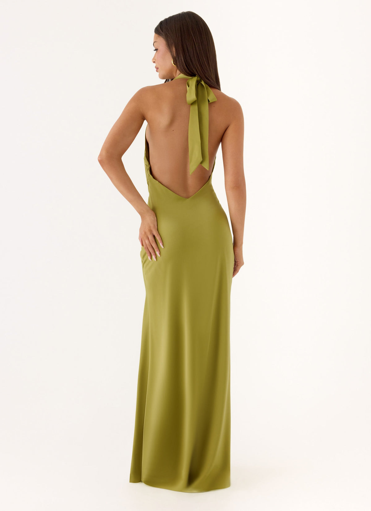 maxi dresses green Petal and Pup Women's Sullivan Puff Sleeve Dress or no bra Long Sleeve Pearl Backless Maxi