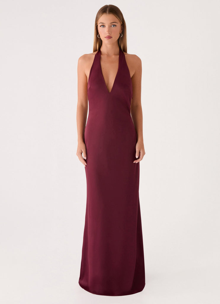 plum maxi dress Cece Long Sleeve Maxi Dress