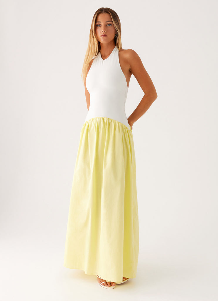 Elora Maxi Dress - Yellow Spliced Elora Maxi Dress - Yellow Spliced
