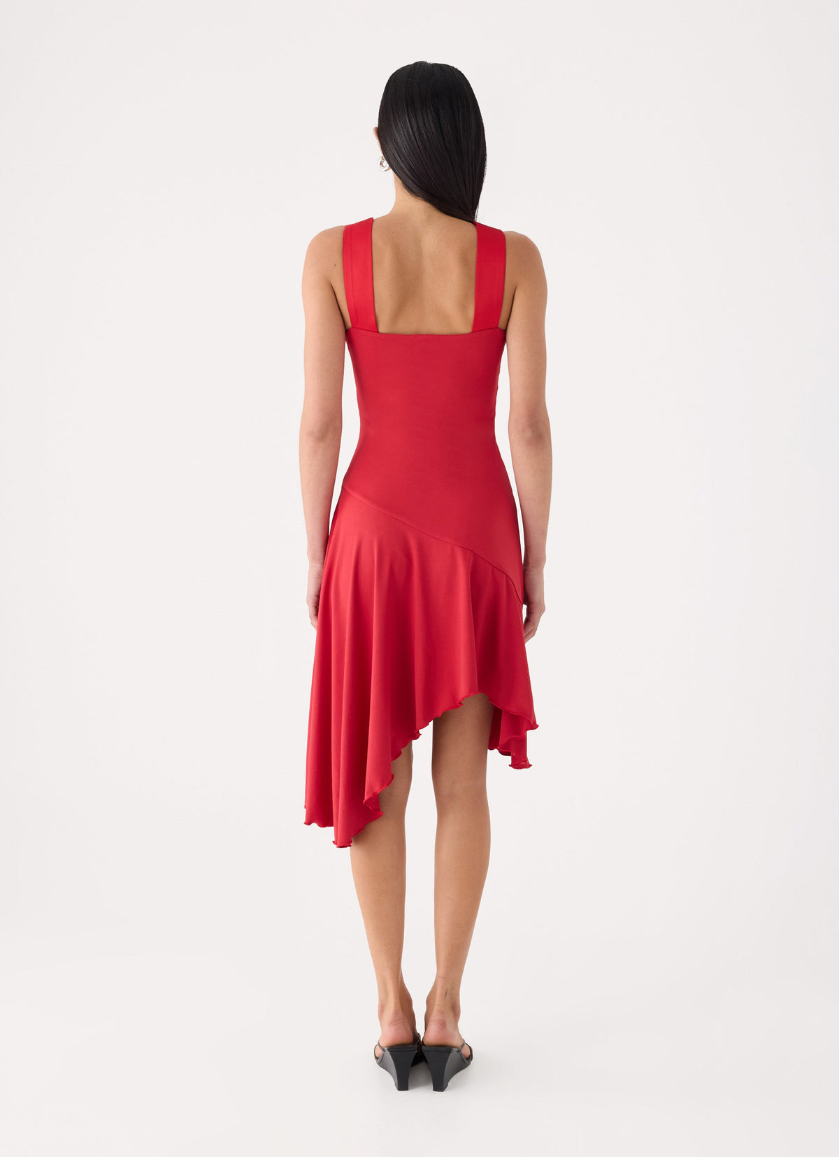 Eluna Midi Dress - Chilli Red