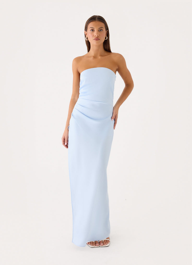 Eluna Strapless Maxi Dress - Blue
