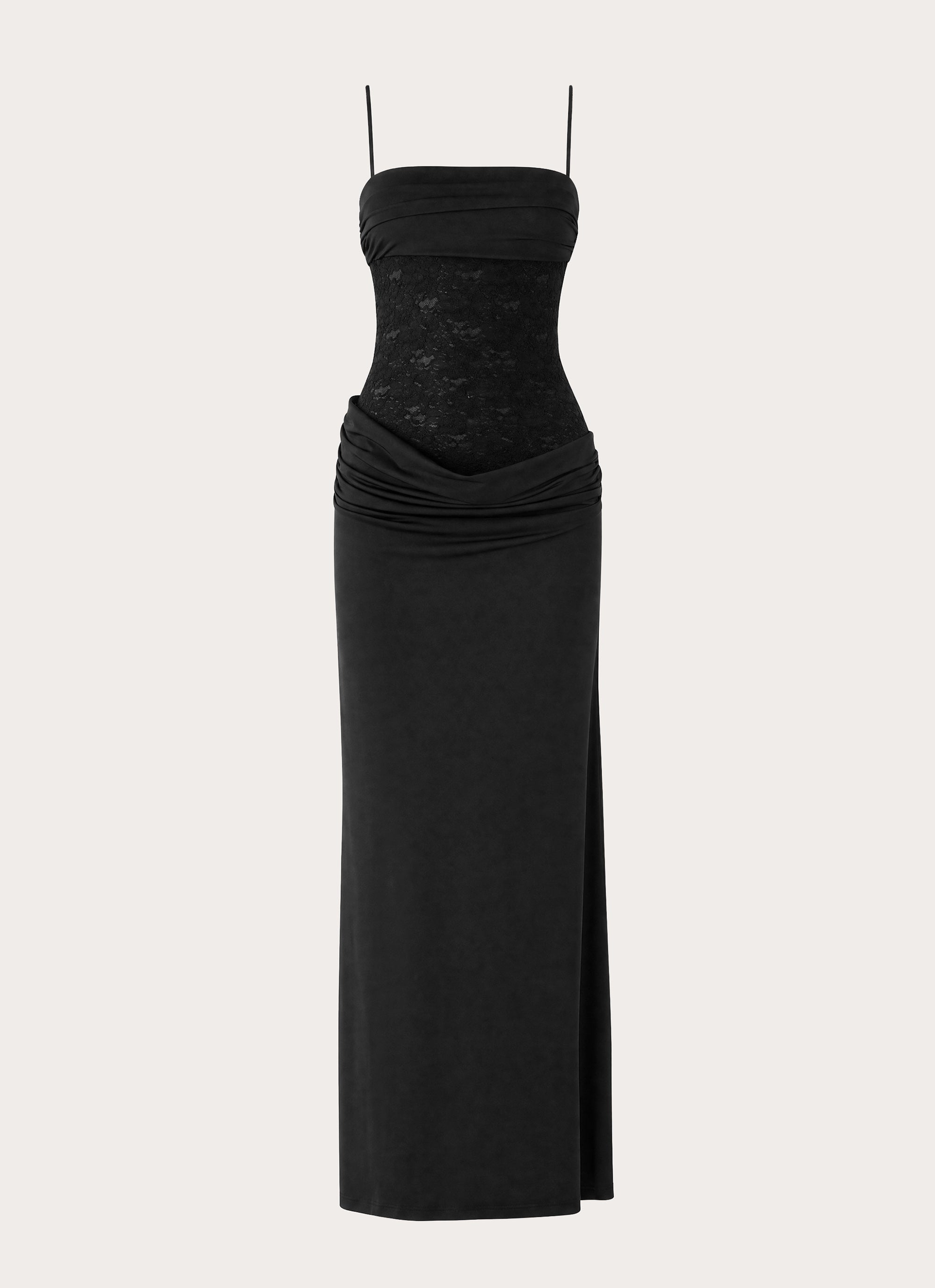 Emesy Lace Maxi Dress - Black – Peppermayo US