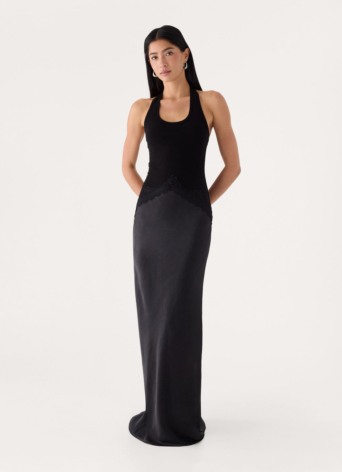 Emika Halter Maxi Dress - Black