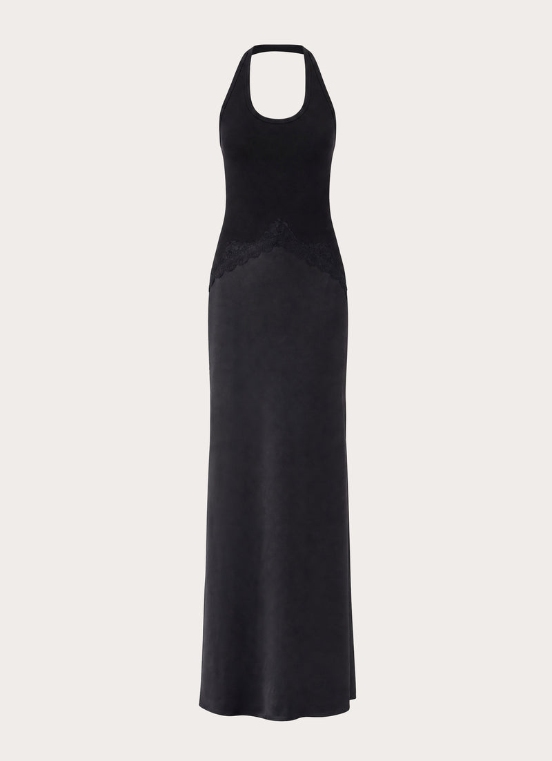 Emika Halter Maxi Dress - Black