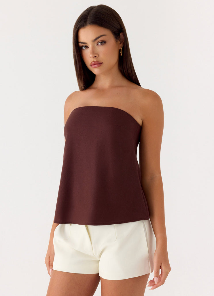 Brown Two Piece Skirt Sets