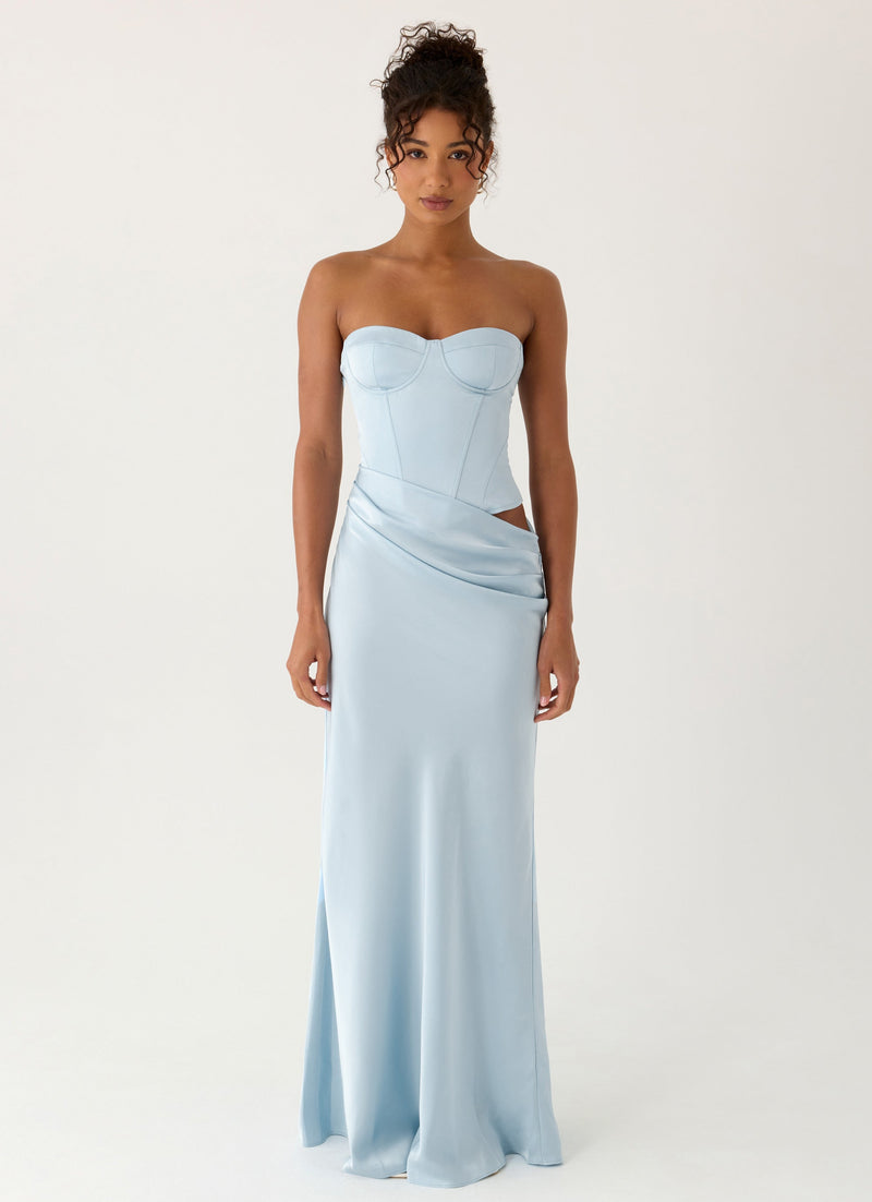 Emory Corset Maxi Dress - Blue