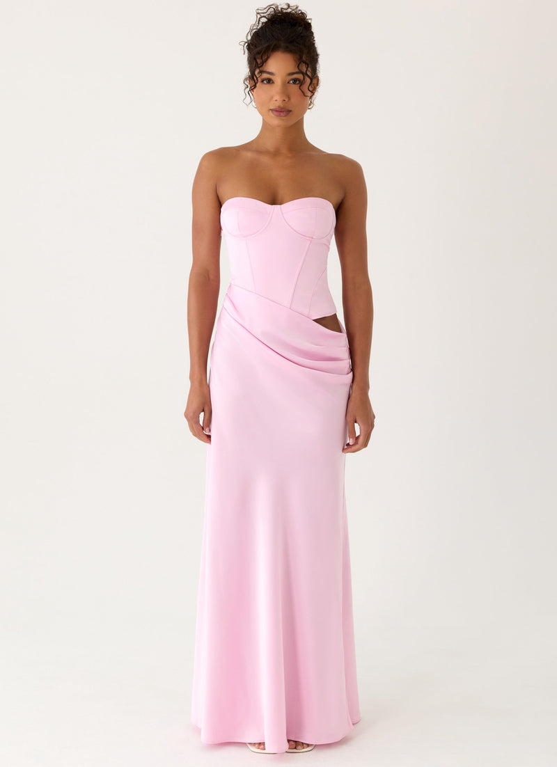 Emory Corset Maxi Dress - Pink
