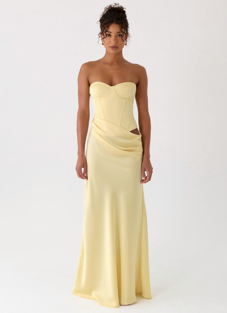 Emory Corset Maxi Dress - Yellow Peppermayo US Emory Corset Maxi Dress - Yellow Peppermayo US