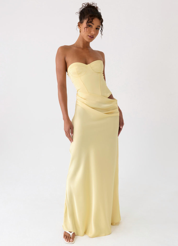 Emory Corset Maxi Dress - Yellow Peppermayo US Emory Corset Maxi Dress - Yellow Peppermayo US