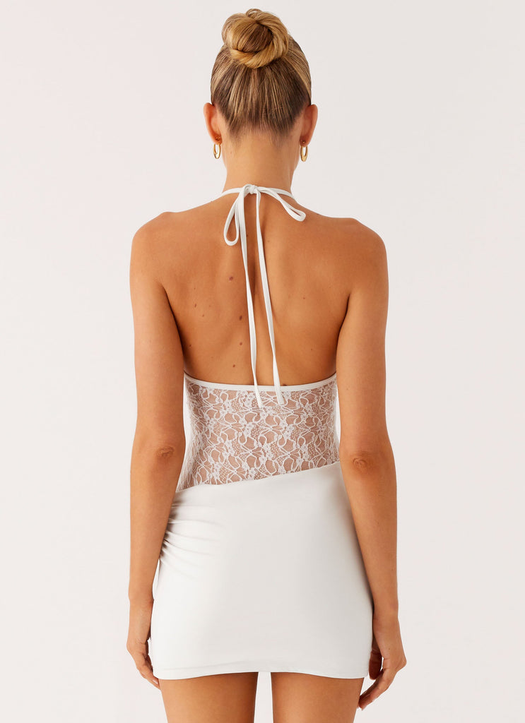 Enchant Lace Mini Dress - Ivory Ivory / US 14 Enchant Lace Mini Dress - Ivory Ivory / US 14
