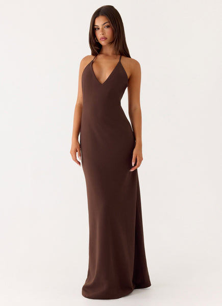 chocolate maxi dress Endless Sunday Maxi Dress