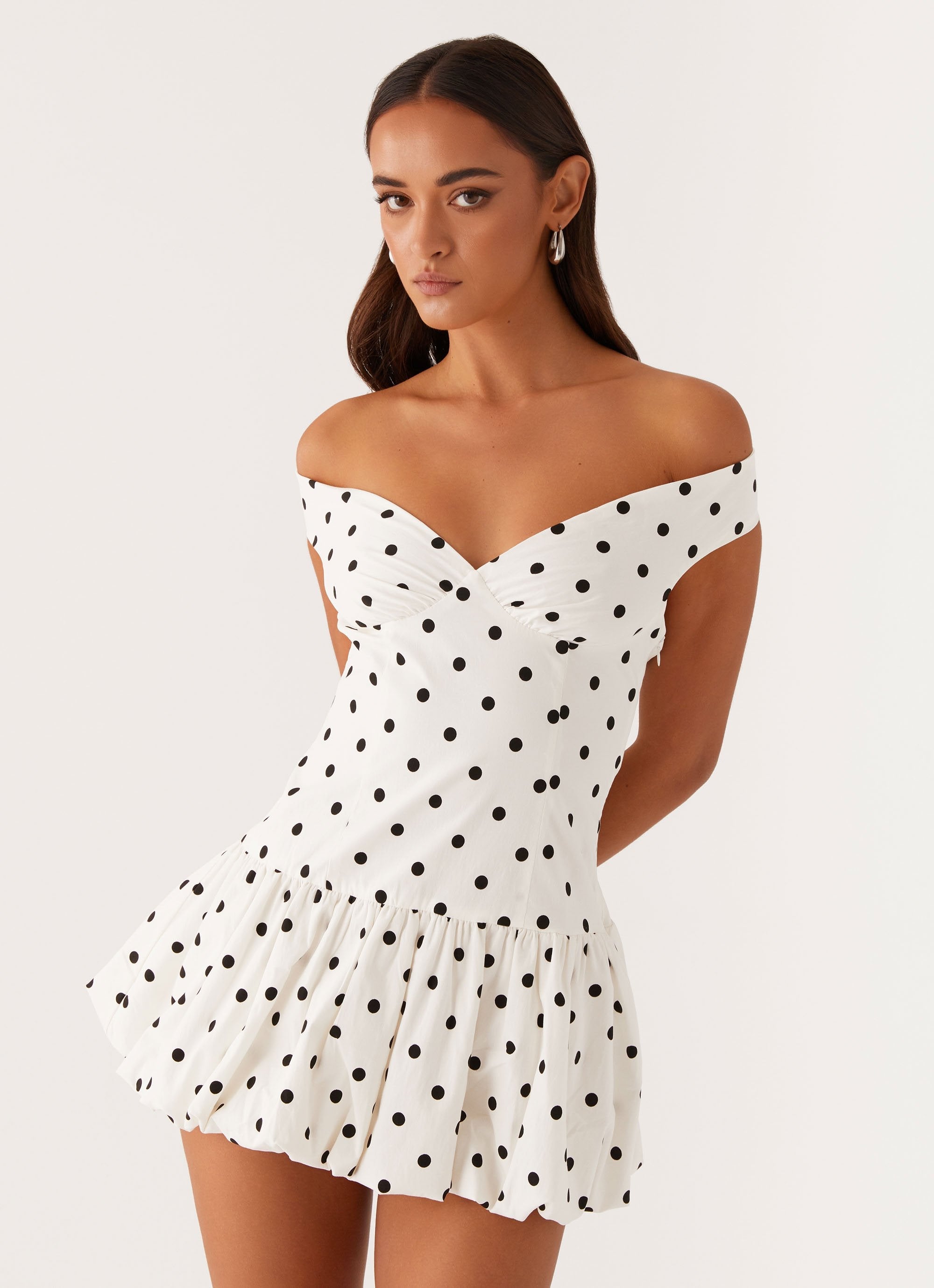 Endless Romance Off Shoulder Mini Dress