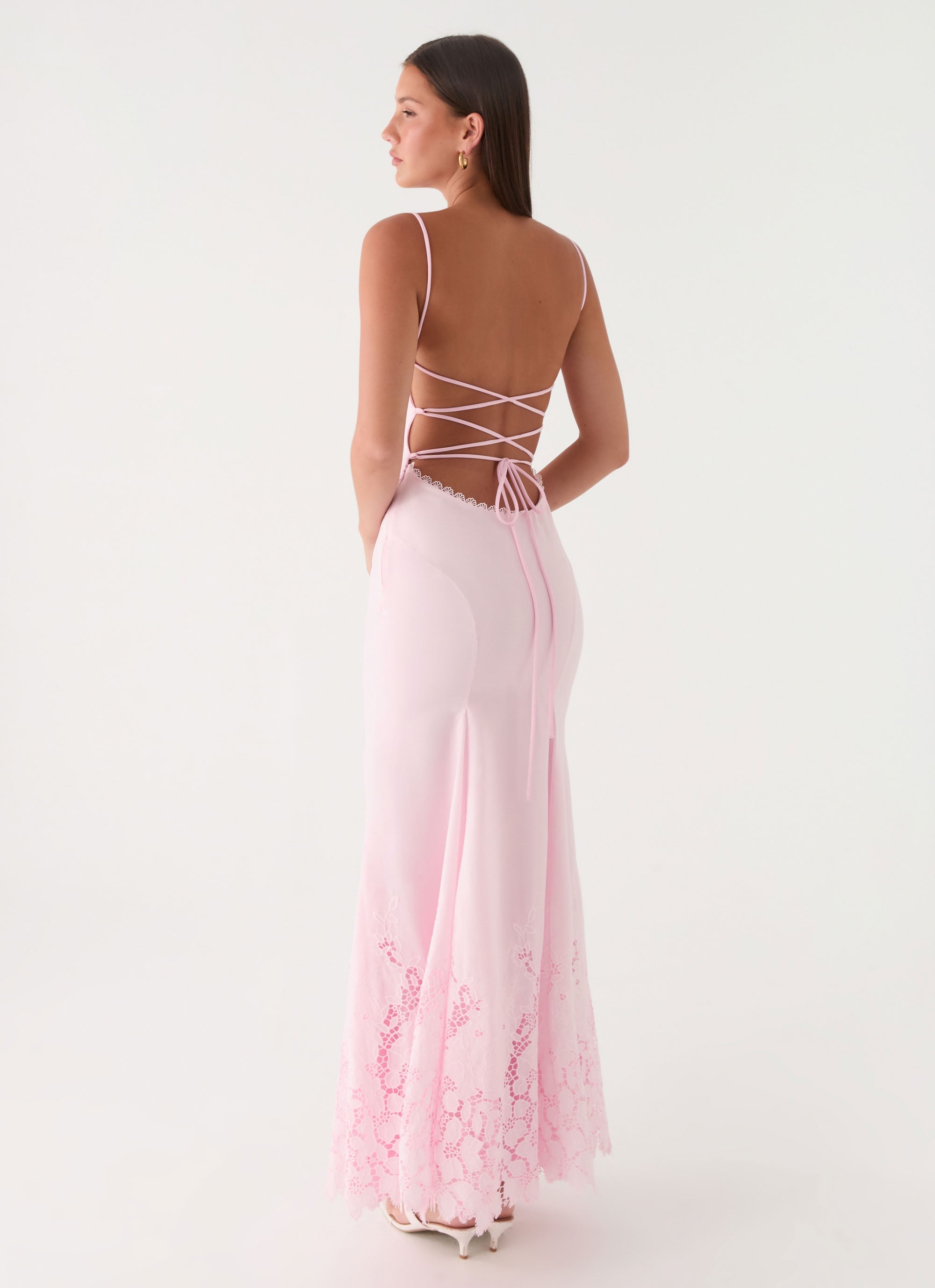 she's a masterpiece lace maxi dress pink Shes A Masterpiece Lace Maxi Dress Pink White Fox