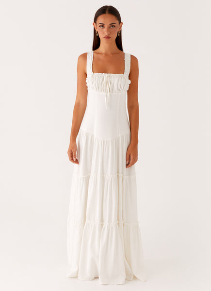 chinese dress ladies ESME WHITE ASYM MAXI DRESS main image 1
