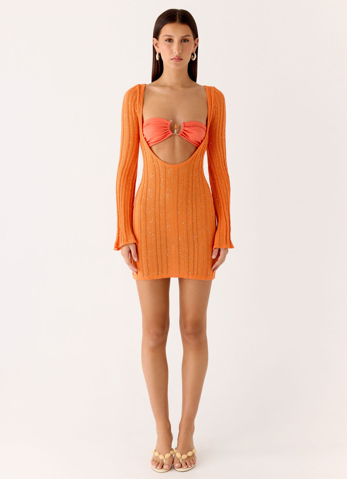 Estrella Long Sleeve Knit Mini Dress