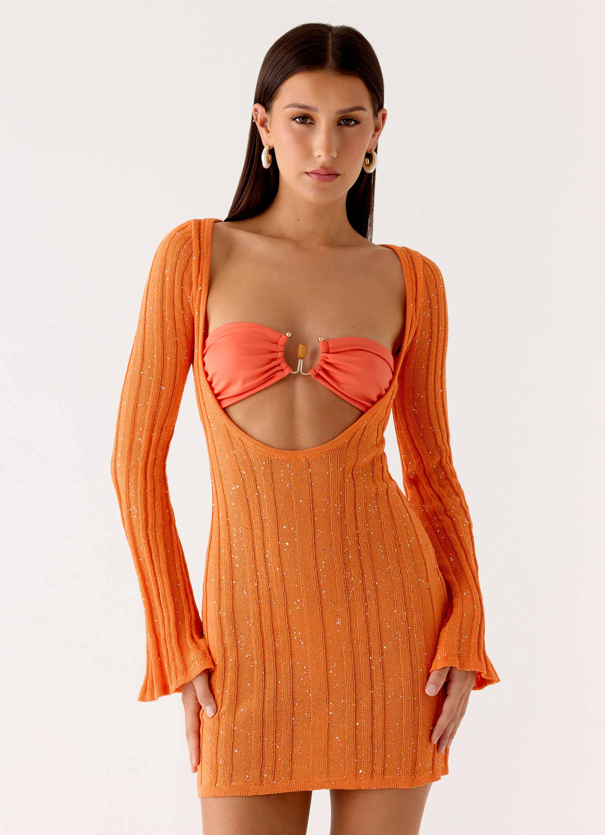 Estrella Long Sleeve Knit Mini Dress