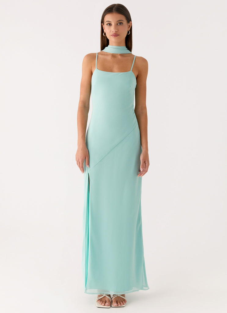 Eternelle Square Neck Maxi Dress - Teal Peppermayo US Eternelle Square Neck Maxi Dress - Teal Peppermayo US