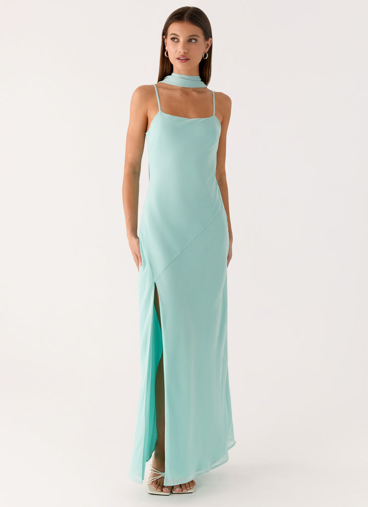 Eternelle Square Neck Maxi Dress - Teal Peppermayo US Eternelle Square Neck Maxi Dress - Teal Peppermayo US