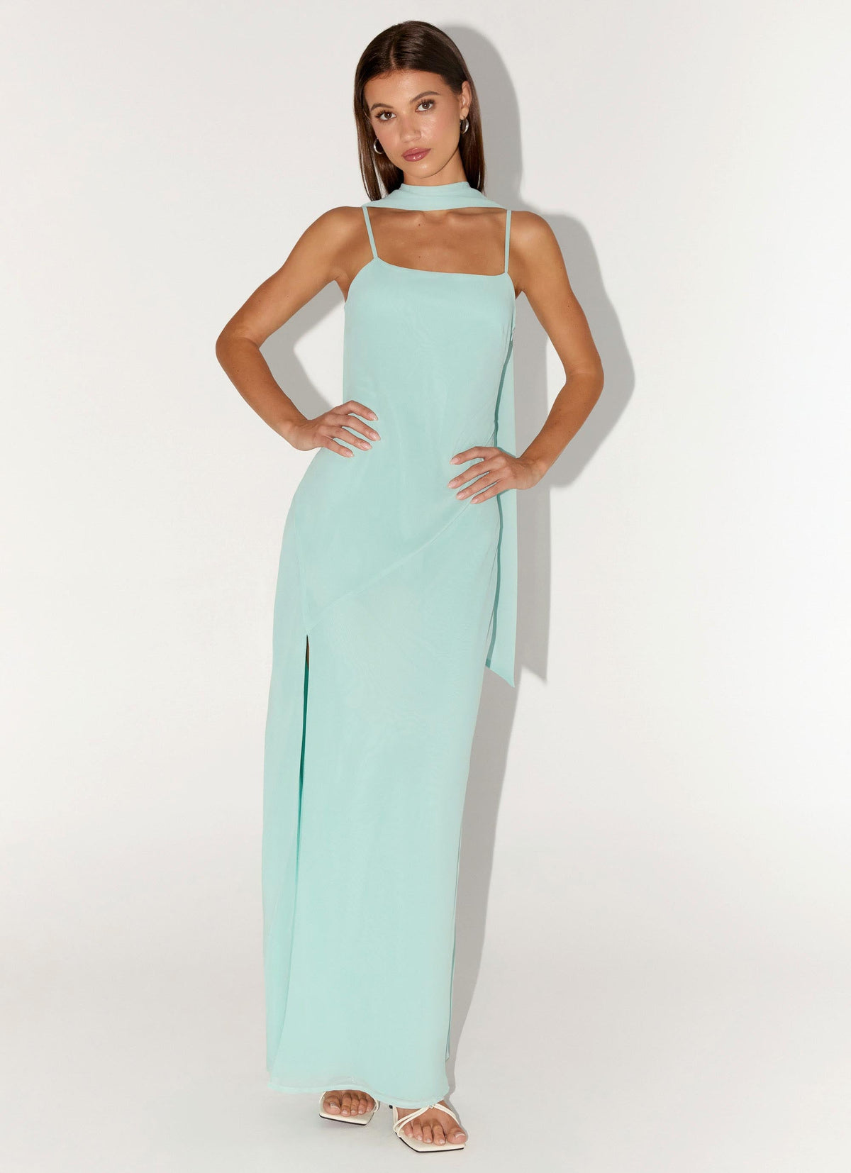 Eternelle Square Neck Maxi Dress