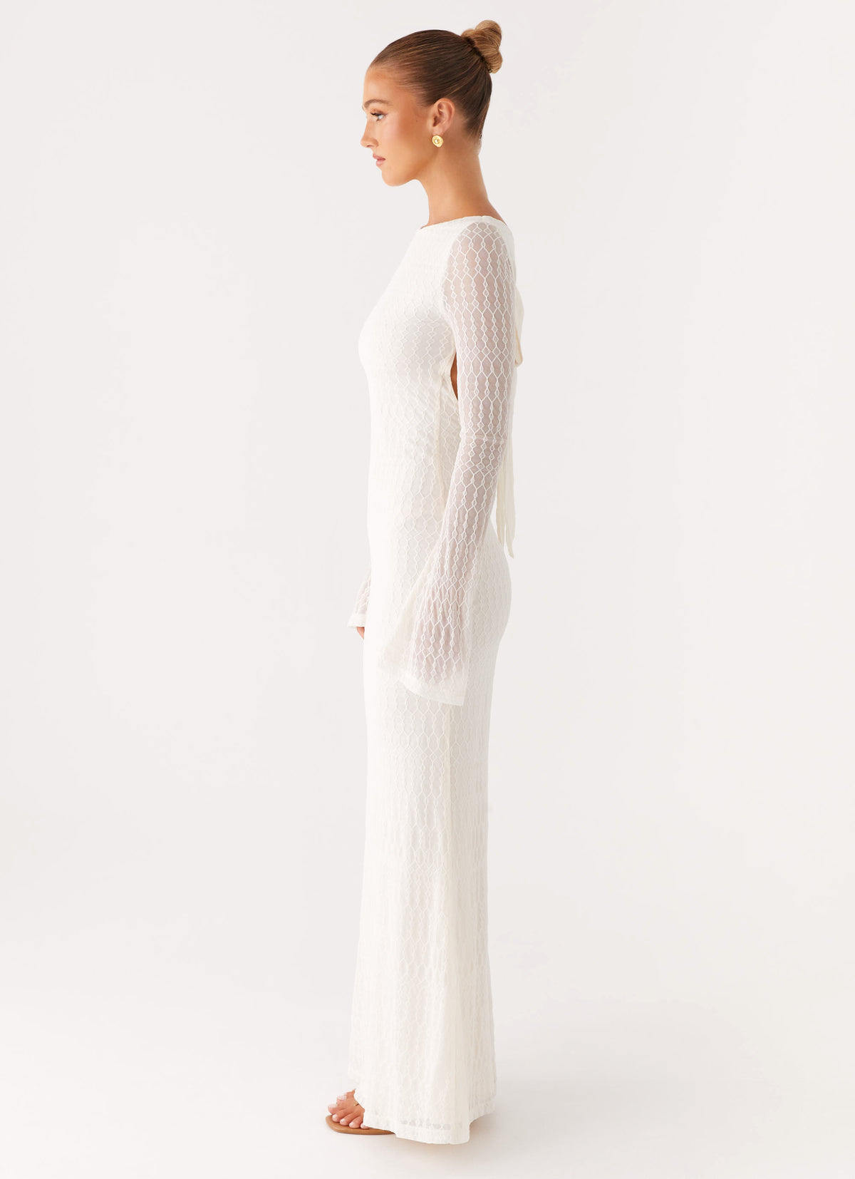 white long sleeve maxi dress Elegant Its easy to be swept away by the romance of the Lulus My Whole Heart White Long Sleeve Wrap Dress Fan Sleeve Maxi White |