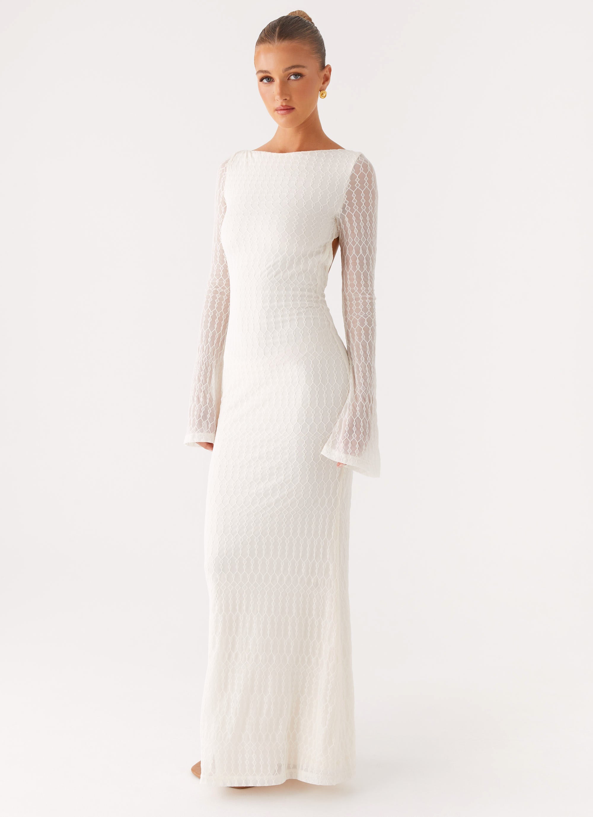 Ethereal Long Sleeve Maxi Dress - Ivory Ivory / US 0 Ethereal Long Sleeve Maxi Dress - Ivory Ivory / US 0