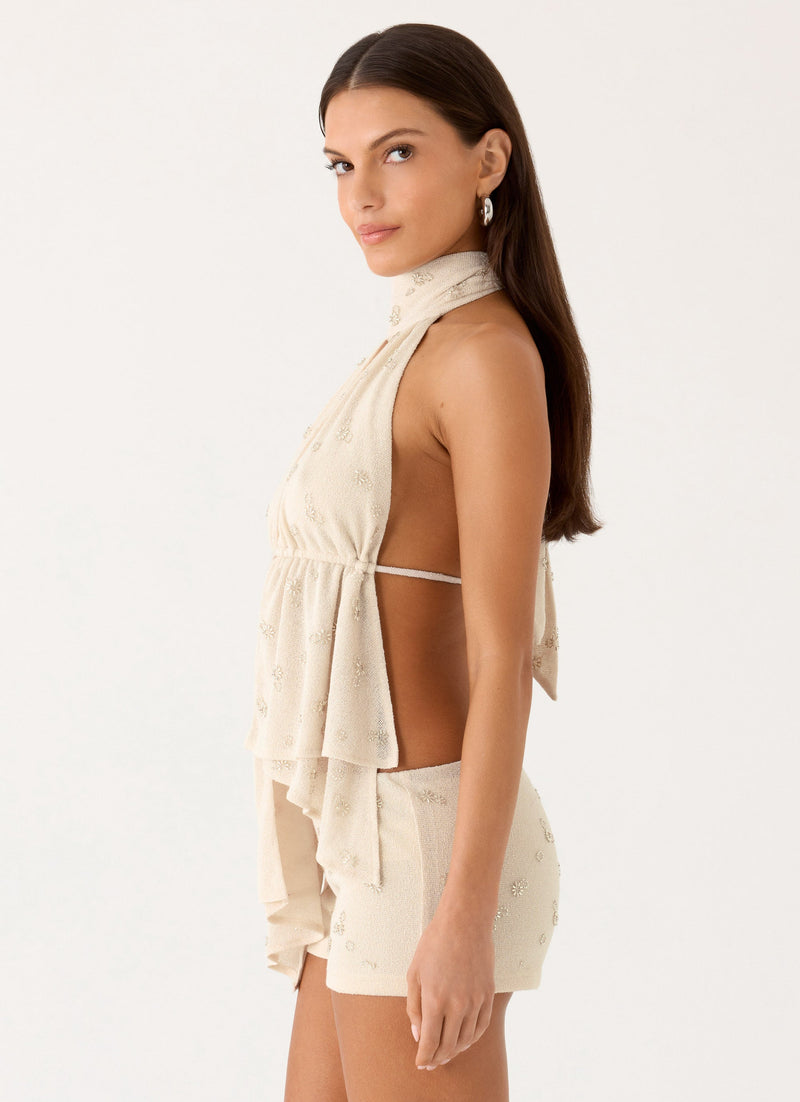 Ettalie Halter Top - Ivory
