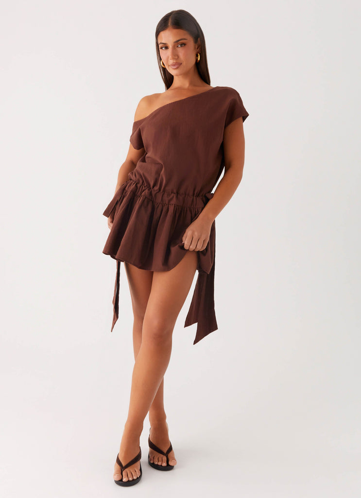 Ettie Mini Dress - Chocolate Peppermayo US Ettie Mini Dress - Chocolate Peppermayo US