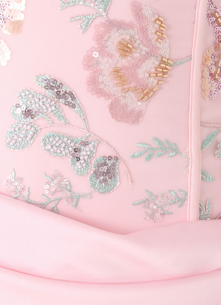 Euphoric Beaded Maxi Dress - Pink Everbloom