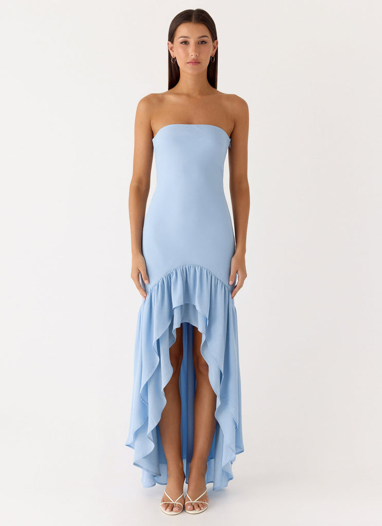 Evander Chiffon Maxi Dress - Blue Peppermayo US Evander Chiffon Maxi Dress - Blue Peppermayo US