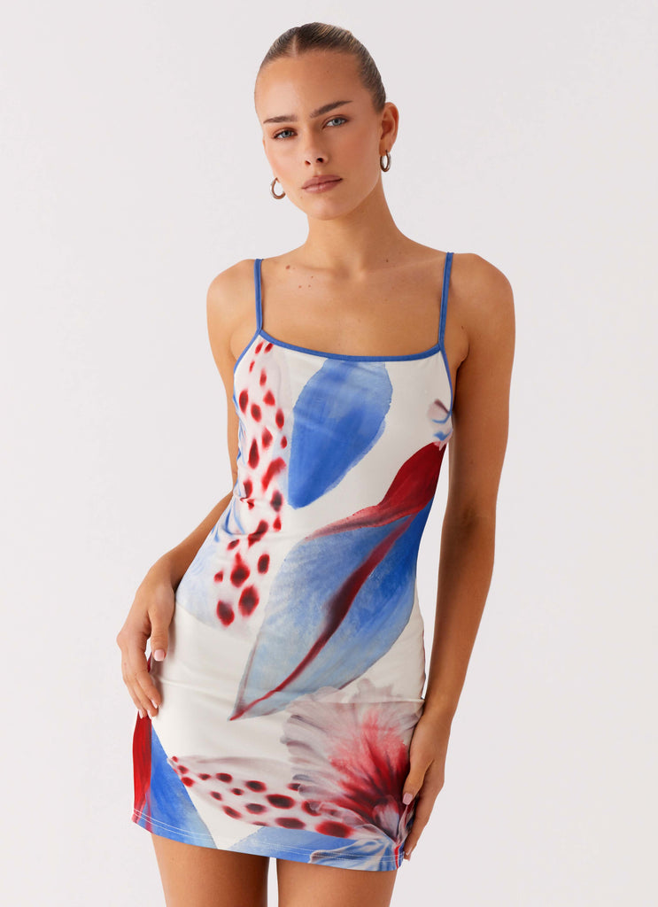 sea mini dress ALMAIS Sea Sleeveless Linen Mini Dress
