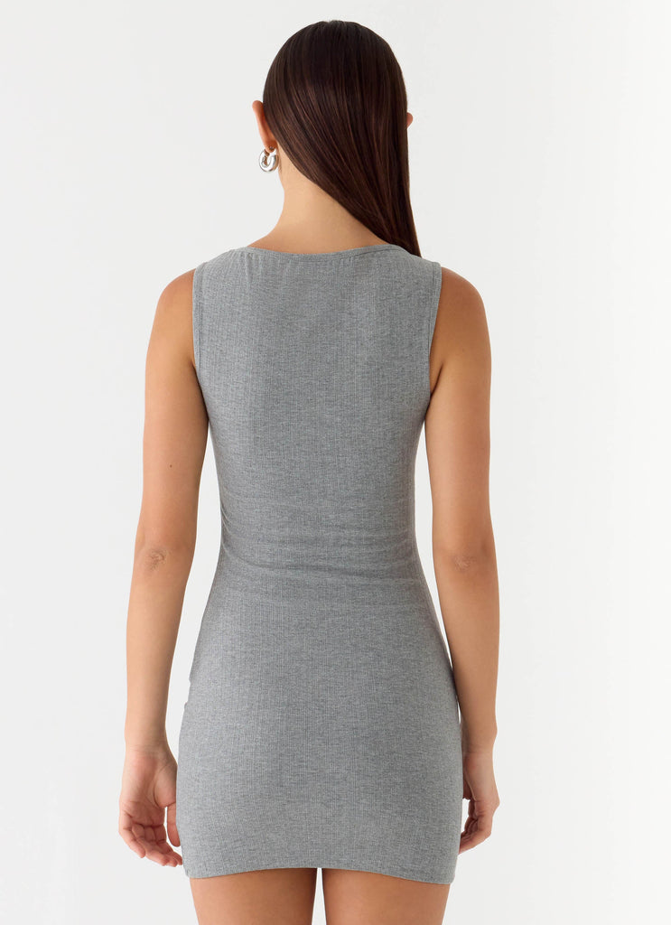 Everly Mini Dress - Grey Grey / US 12 Everly Mini Dress - Grey Grey / US 12