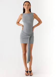 Everly Mini Dress - Grey Grey / US 12 Everly Mini Dress - Grey Grey / US 12