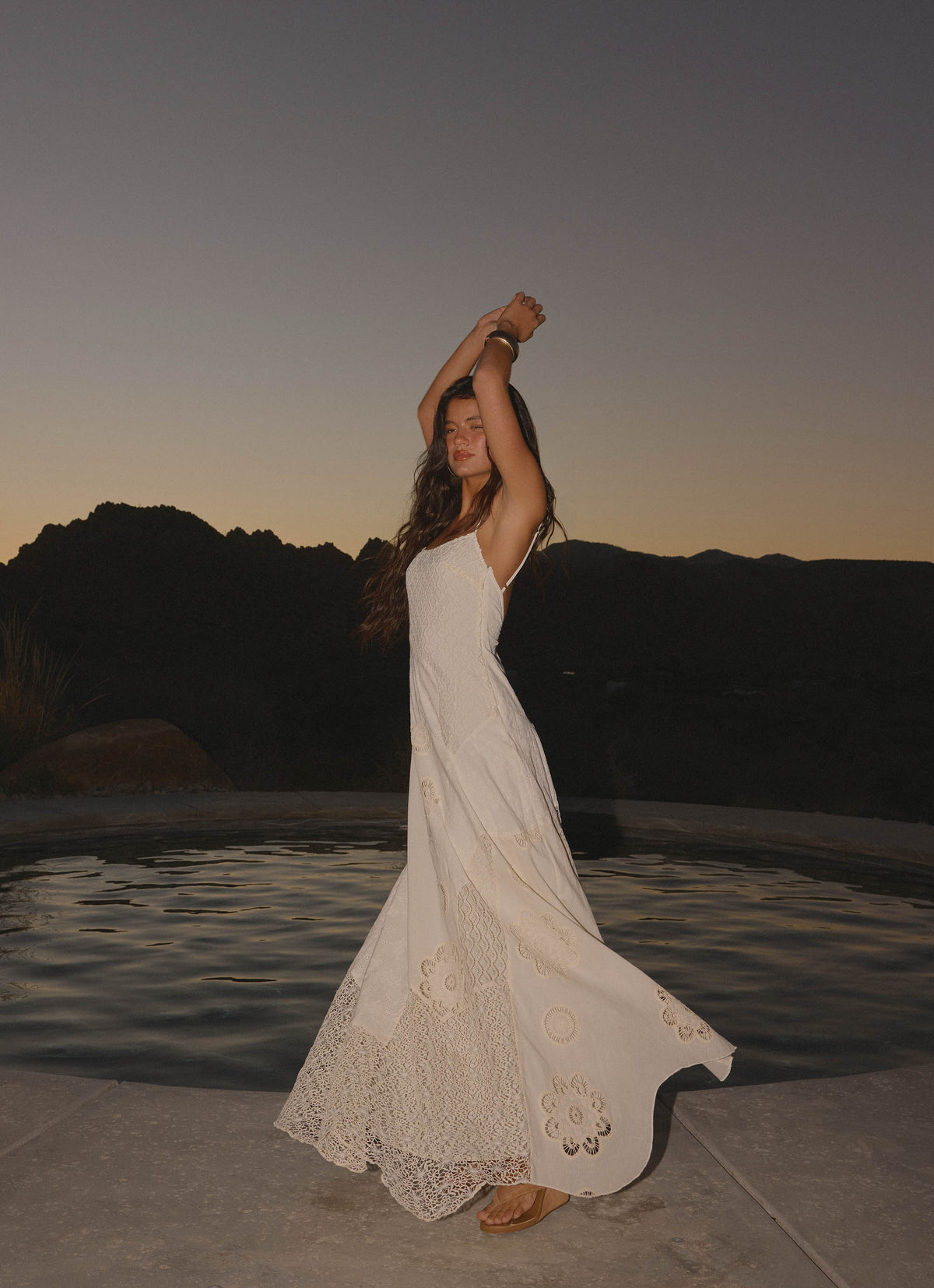 Fabienne Spliced Cotton Maxi Dress