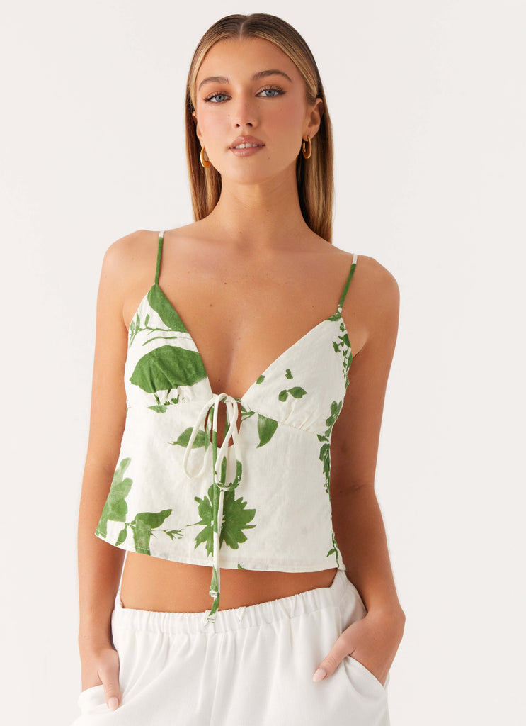 Faela Cami Top - Verdant Bloom