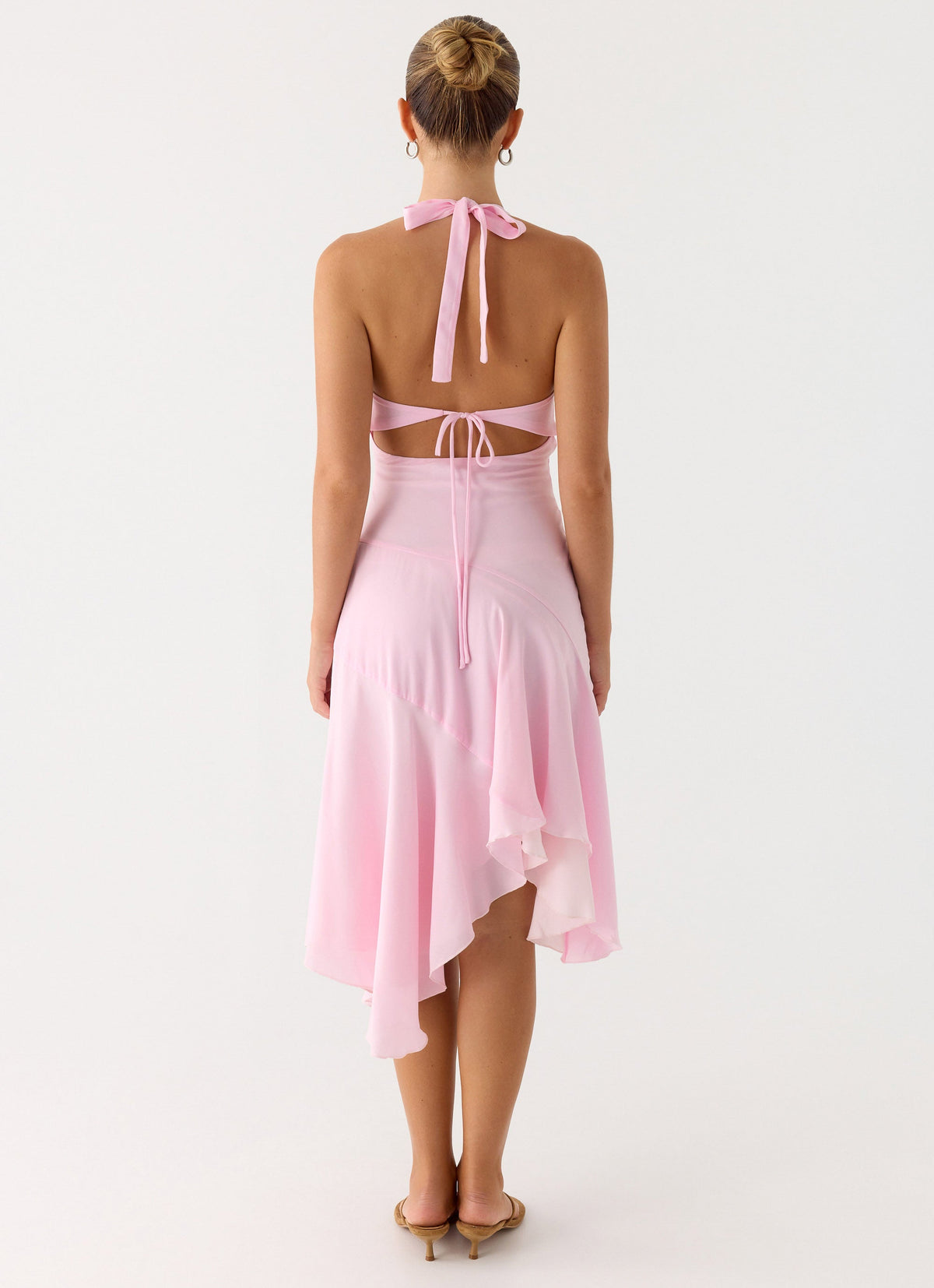 Faelie Halter Neck Asymmetrical Midi Dress